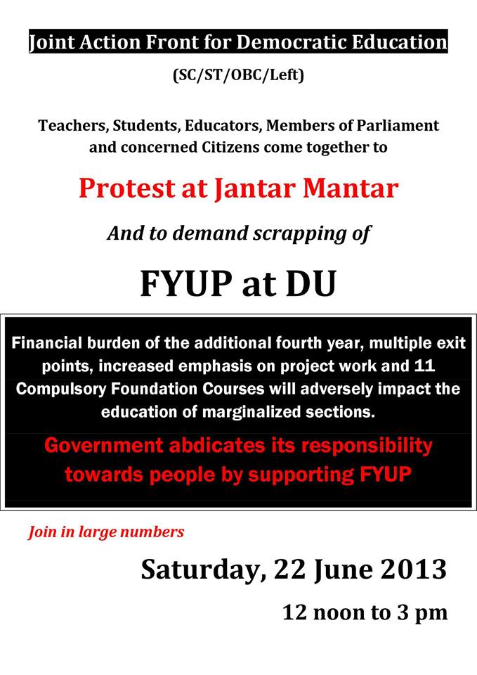 protest against fyup 1