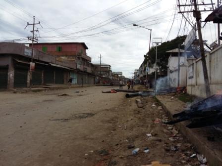 Slain body of a protestor shot by the Manipur police