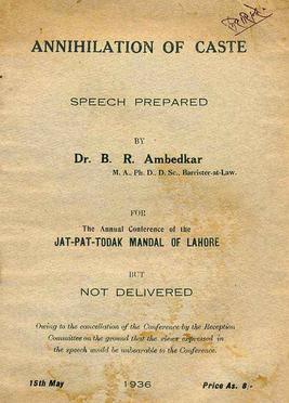 First edition of Annihilation of Caste